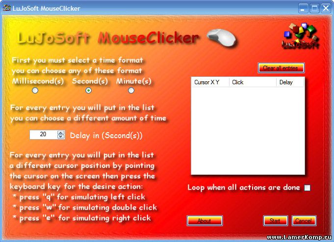 LuJoSoft MouseClicker