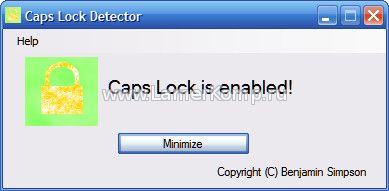 Caps Lock Detector 