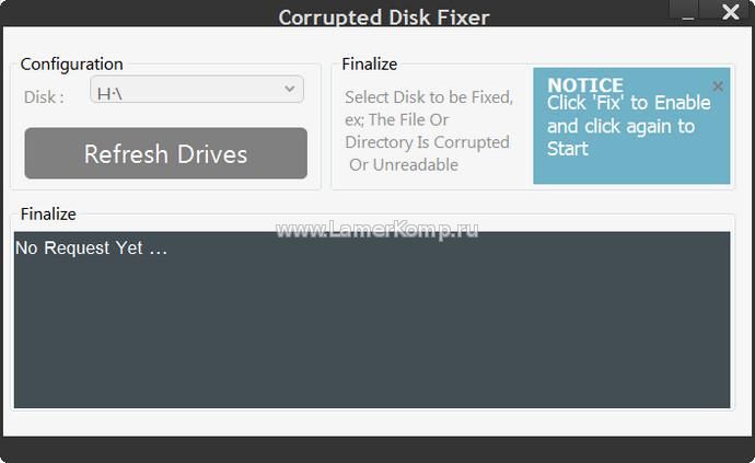 Corrupted Disk Fixer