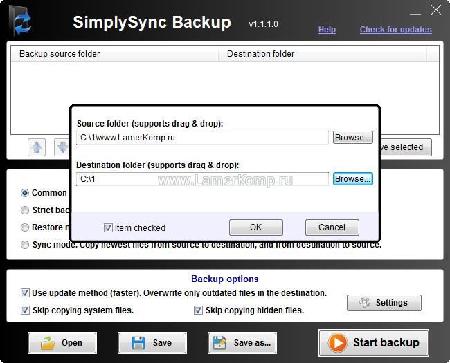 SimplySync Backup