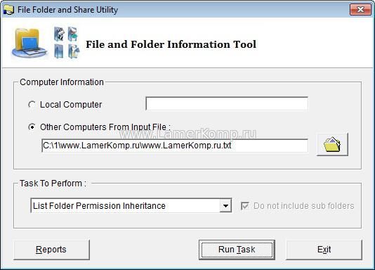 File, Folder and Share Permission Utility Tool