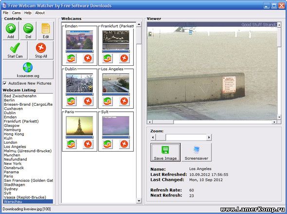Free Webcam Watcher просмотр веб камер
